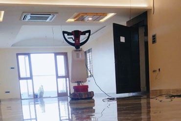 Mosaic floor polishing